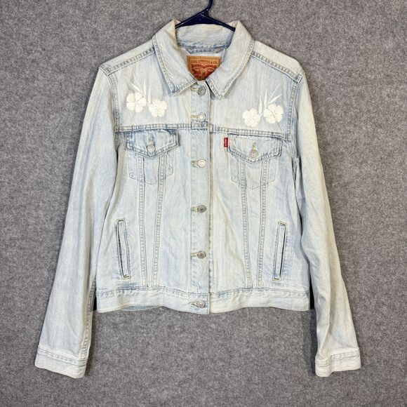Levi Strauss & Co. Gils Original Trucker Jacket Distressed Wash Size XL - Picture 2 of 14